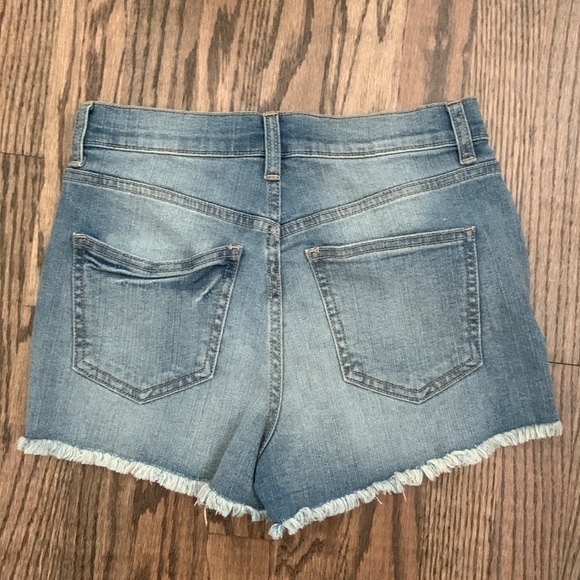 Refuge Distressed Hi-rise Cheeky Jean Shorts - Picture 6 of 6